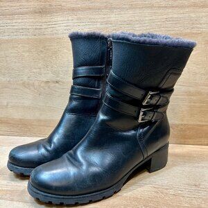 Blondo Size 7 1/2 women's ankle Boots, black leather heeled